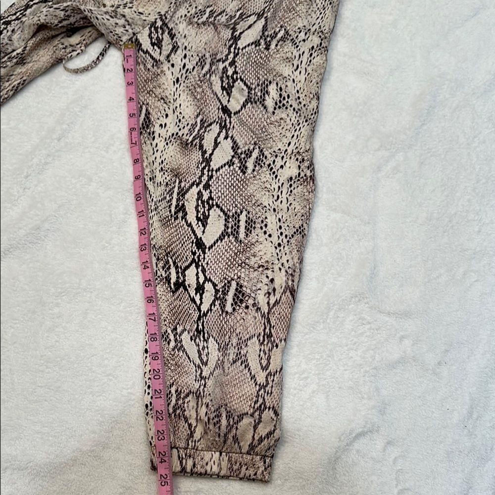 Lavender Brown Women's S Gray Snake Print Jumpsuit Strapless Boho - Picture 12 of 12